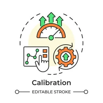 Calibration multi color concept icon Stock Illustration