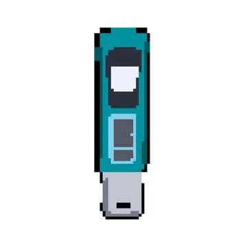 Calibration ph meter pixel art vector illustration Stock Illustration