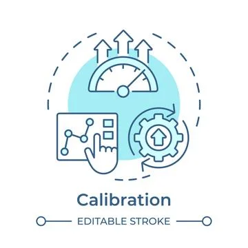 Calibration soft blue concept icon Stock Illustration