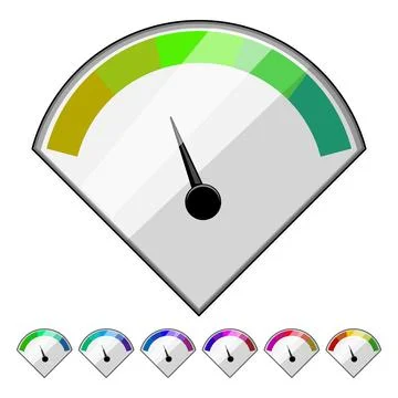 Calibration speedometer cartoon vector graphic Stock Illustration