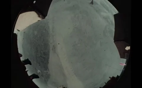 CALIFORNIA - 1962 - Camera view from the high-altitude balloon shows chairs with Video stock 325213251