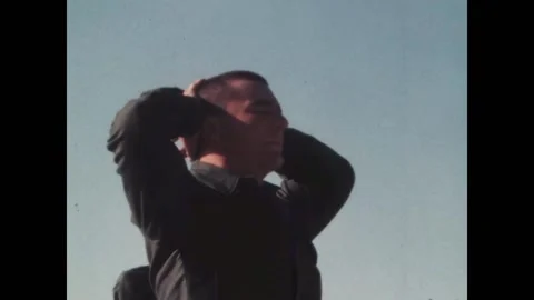 CALIFORNIA - 1970s - Recruits in basic training at Fort Ord are led in Video stock 323148193