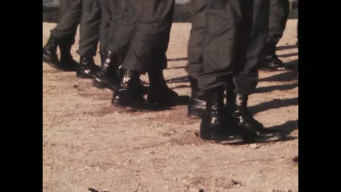 CALIFORNIA - 1970s - Recruits in basic training at Fort Ord learn about where Video stock 323148580