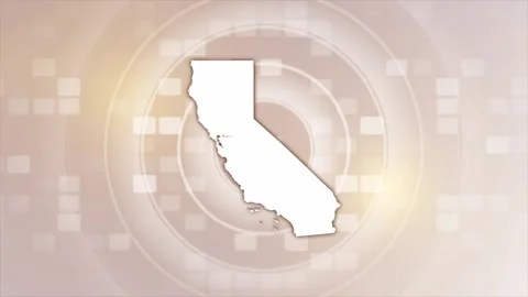 California Animated Map Stock Footage 275816907