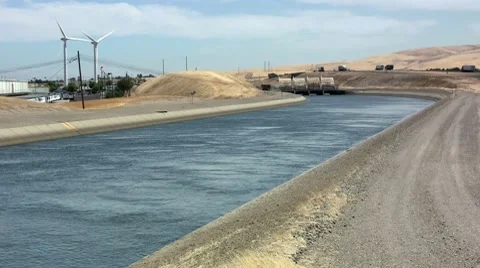 California aqueduct Stock Footage 8776158