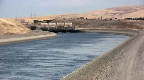 California aqueduct Stock Footage 11354129