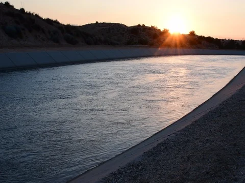 The California aqueduct Stock Footage 78454797