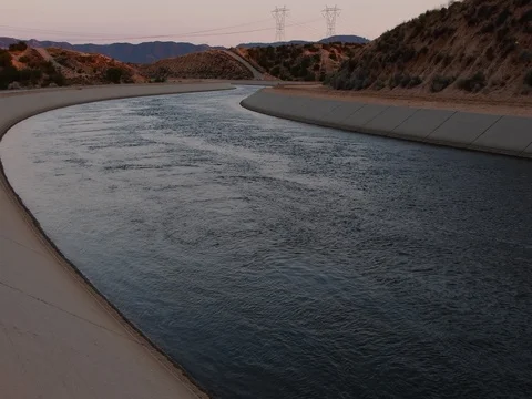 The California aqueduct Stock Footage 78456447