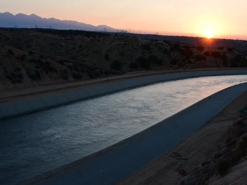 The California aqueduct Stock Footage 78458075