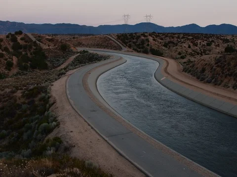 The California aqueduct Stock Footage 78486143