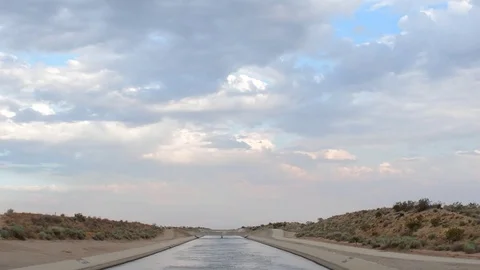 The California aqueduct Stock Footage 79224589