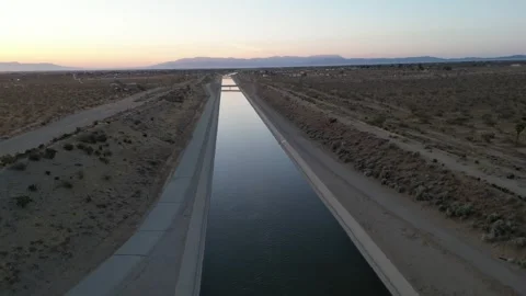 California Aqueduct Stock Footage 244459290
