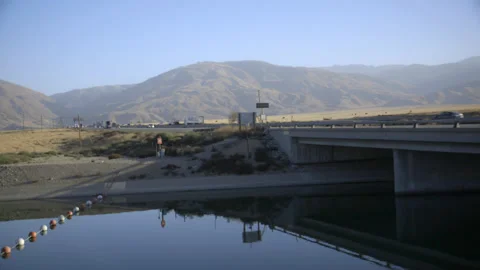 California Aqueduct Stock Footage 309676435