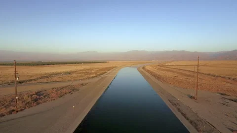 California Aqueduct Stock Footage 309676533