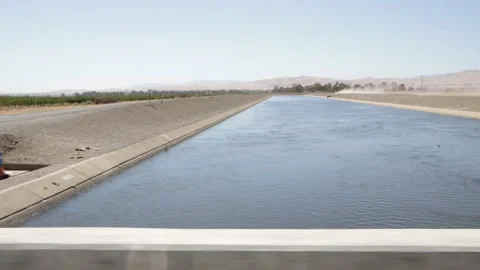 The California Aqueduct looking southward Stock Footage 162391253
