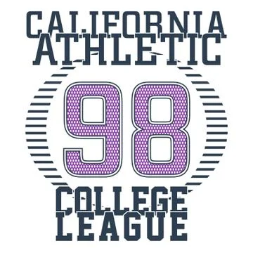 California athletic Illustrazione stock