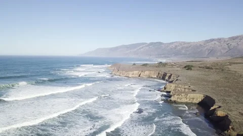 California Beach, Big Sur - Drone 4K Stock Footage