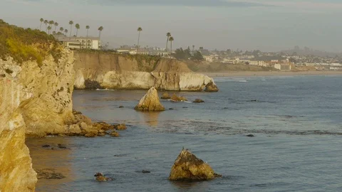 California Beach Cliffs Video stock 90029528