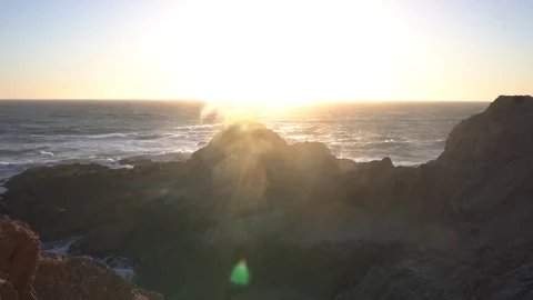 California Beach Sunset Stock Footage 82204941