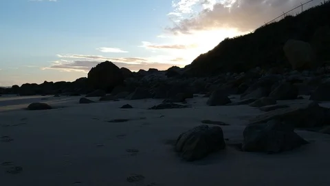 California beach sunset 库存影片 113485299