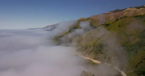 California Big Sur Clouds and Mountain Video stock 134281908