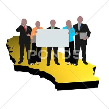 California business team Stock Illustration
