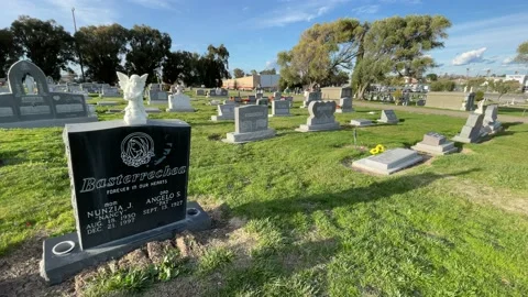 California Cemetery Stock Footage 148405873