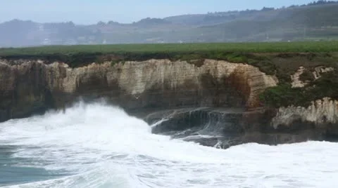 California Cliffs 02 - slow motion Stock Footage 10831025