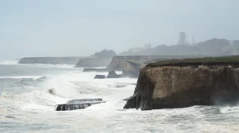 California Cliffs 03 - wide Stock Footage 10831066