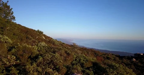 California Coast Sage Aerial Gaviota Coast Stock Footage 81605068