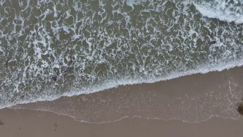 California Coast - Top down view of the waves Stock Footage 279987116