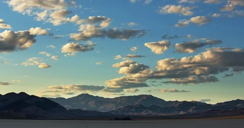 California - Death Valley Dry Lake Bed Playa Sunset - 4K Timelapse Stock Footage