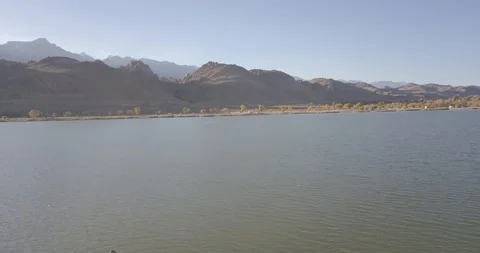 California Diaz Lake Pull Back Stock Footage 99718013