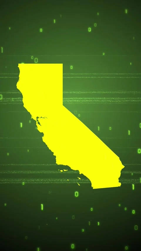 California Digital Map Intro Stock Footage 259017783