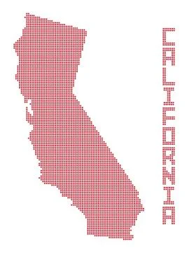 California Dot Map Illustrazione stock