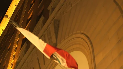 California Flag Blows at Night Stock Footage 105250249