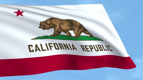 California flag Stock Footage 321422466
