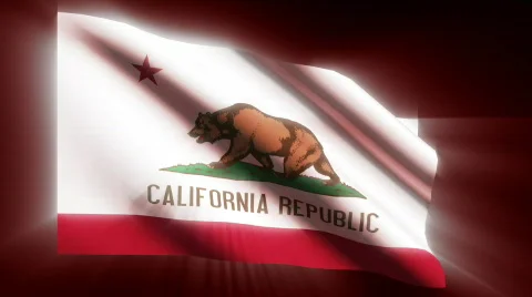 California Flag - HD LOOP Stock Footage 628552