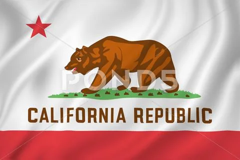 California flag Stock Illustration