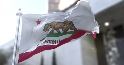 California flag waving-seamless-loop-4k-60fps Stock Footage 344872688