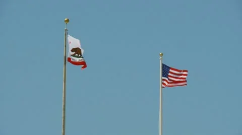 California Flags Stock Footage 10754211