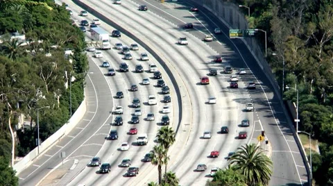 California Freeway Traffic - Time Lapse Stock Footage 8563255