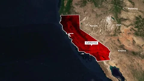 California map animation video 스톡 동영상 299730394