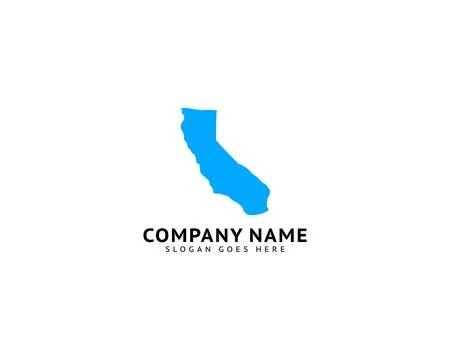 California map logo template design vector Stock Illustration