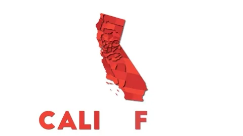 California map showing regions. Animated... | Stock Video | Pond5