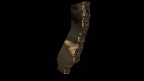 California Map Spins Stock Footage 71971909