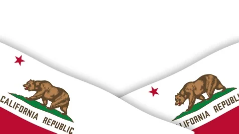 California Republic State Flag Border Background Loop. Видео 341733978