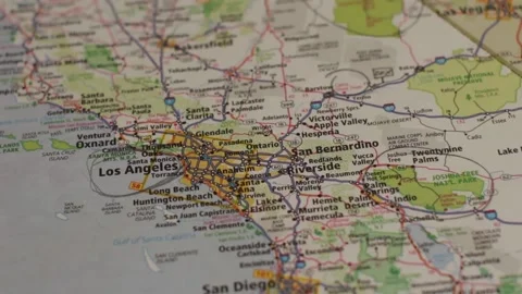 California road map Stock Footage 124515416
