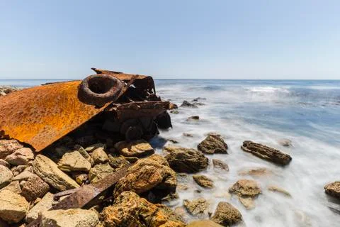 California Shipwreck Rancho Palos Verdes Stock Photos