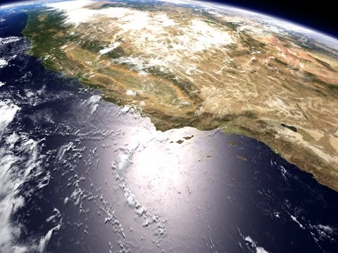 California from Space Stock Footage 80810321